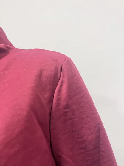 Elegante Damenjacke mit Reverskragen und langen Ärmeln – Patchwork-Design und Taschen für einen luxuriösen Look