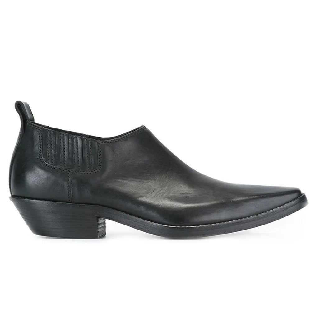 Chelsea-Boots für Herren, schwarz, breiter Elastikeinsatz am Schaft, Blockabsatz