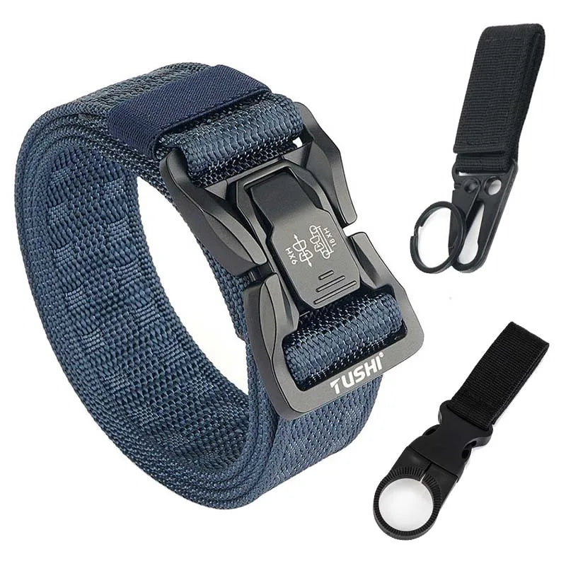 Unisex-Taktischer Gürtel aus Nylon mit Schnellverschluss und Breite 3,8 cm für Outdoor