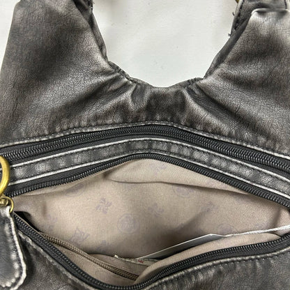 Damen-Handtasche mit Top-Griff und Mehrfachfächern für Smartphone Vintage-Stil Kompakt