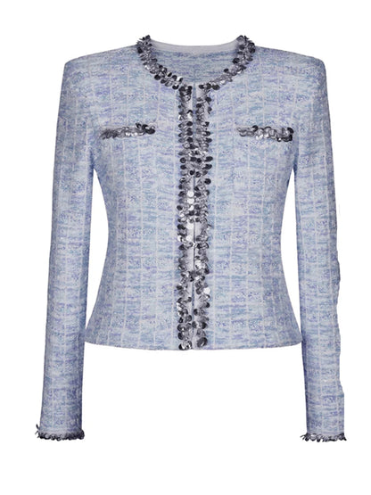 Eleganter Damen-A-Linien-Rock mit hohem Bund und Patchwork-Design im minimalistischen Stil