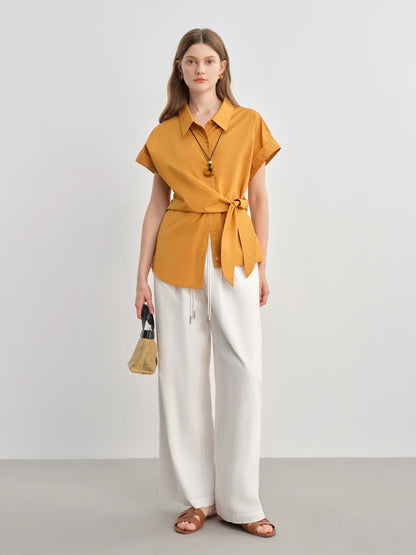 Elegantes Damen-Übergrößen-Hemd mit schlichtem Reverskragen – ideal für den Sommer und den Arbeitsalltag