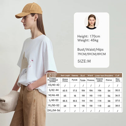 Damen T-Shirt im lässigen Stil mit Rundhalsausschnitt und kurzem Arm