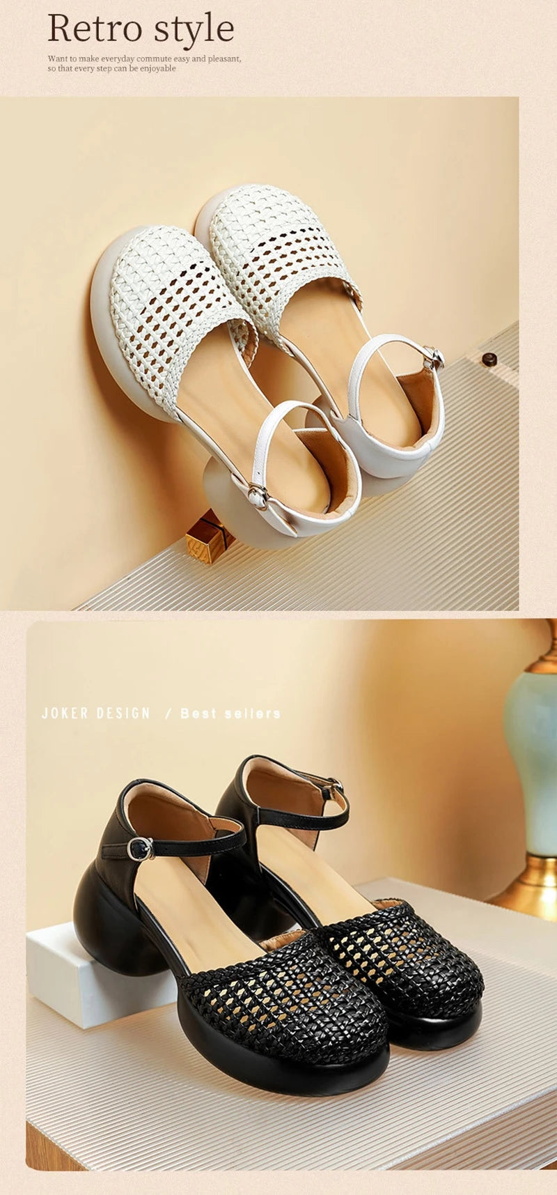 AIYUQI frauen Sandalen Retro 2025, Neue Sommer Römischen Weiblichen Sandalen Große Größe Woven Hohl High Heels Für Frauen