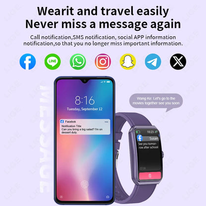 LIGE 1,47" 3D-Smartwatch mit vollem gebogenem Bildschirm, kabelloser Anruf, Fitness, Bluetooth, Musikuhren, Herzfrequenz-Schlafmonitor, Smartwatch