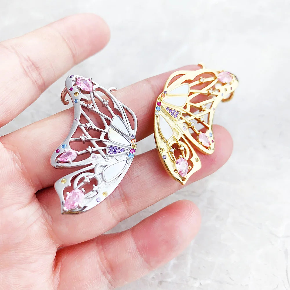 Damen-Ohrmanschette Schmetterling Böhmen Qualität aus Sterlingsilber