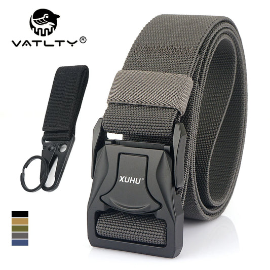 VATLY Elastik-Gürtel Herren 3,8 cm Zink-Schnellverschluss Tactical Outdoor