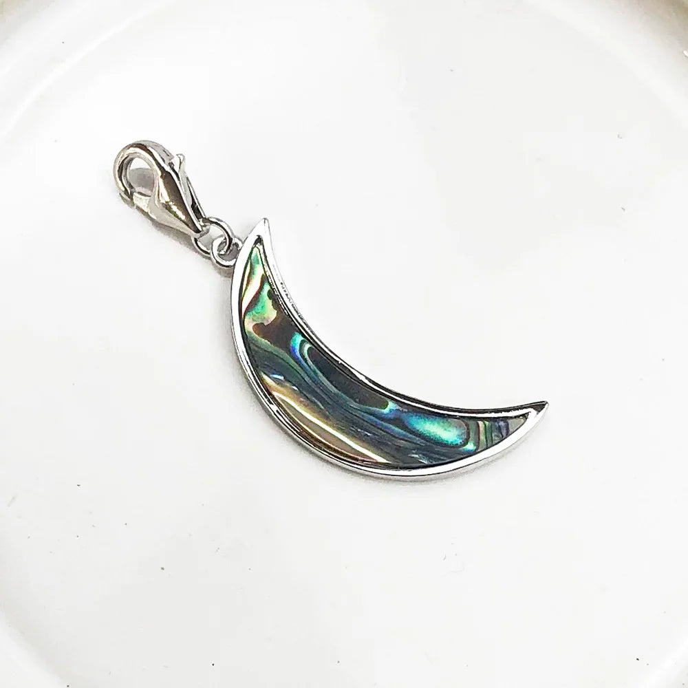 Damen-Charm-Anhänger Muschel Mond romantisch aus Sterlingsilber