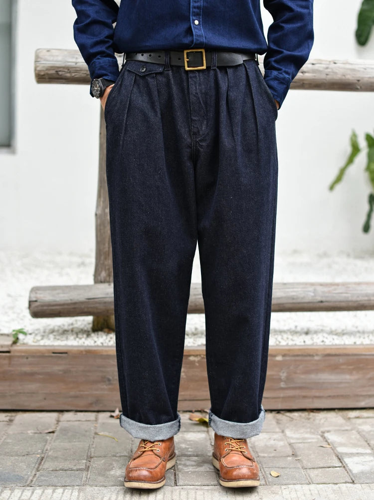 Männer Jeans im Vintage-Stil mit weitem Bein für den Sommer
