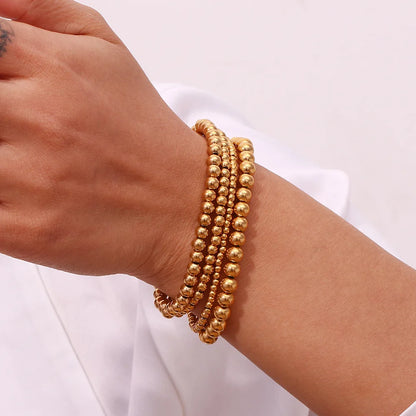 Damen-Perlenarmband mit Farbverlauf aus Edelstahl