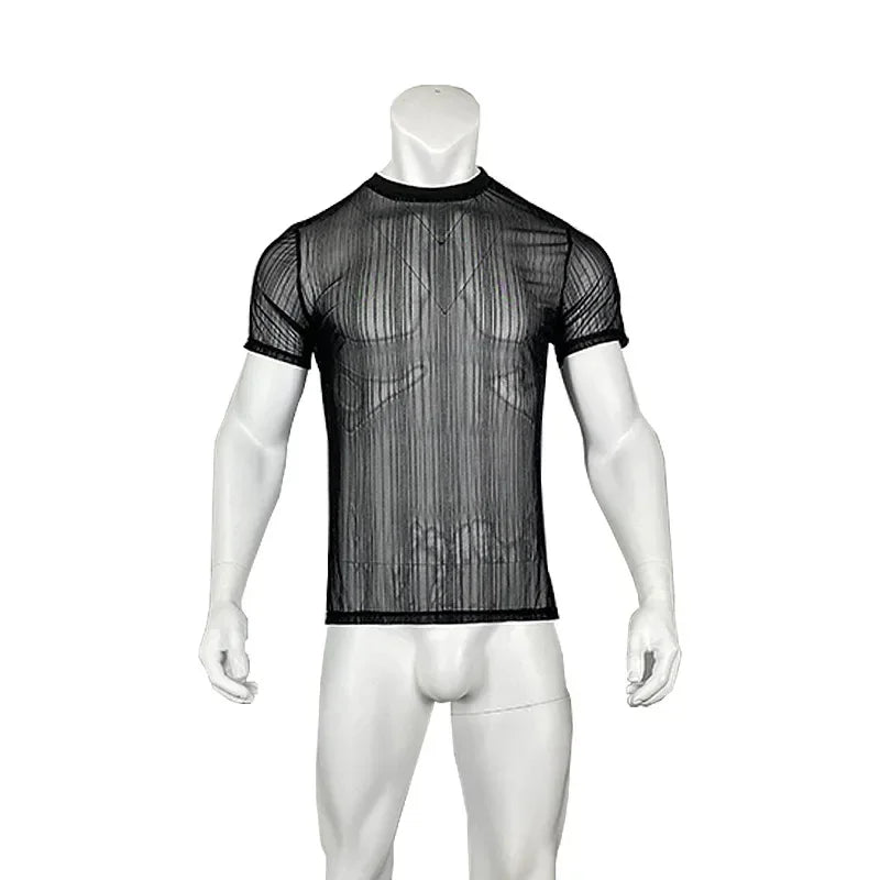 Lässiges Herren-T-Shirt mit V-Ausschnitt aus atmungsaktivem Material – schnelltrocknend und locker geschnitten