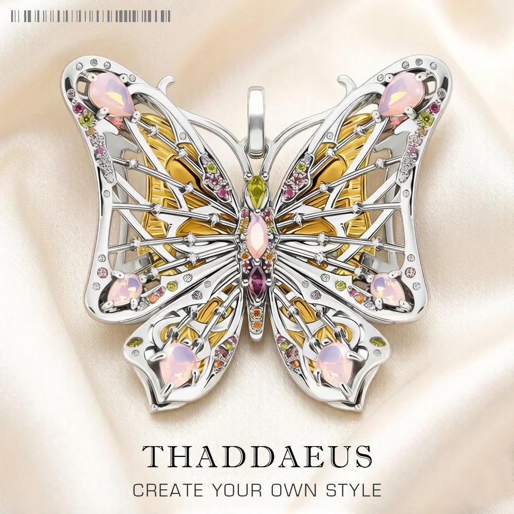 Damen-Charm-Anhänger Schmetterling Natur Böhmen aus Sterlingsilber