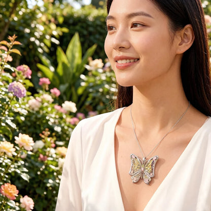 Damen-Charm-Anhänger Schmetterling Natur Böhmen aus Sterlingsilber