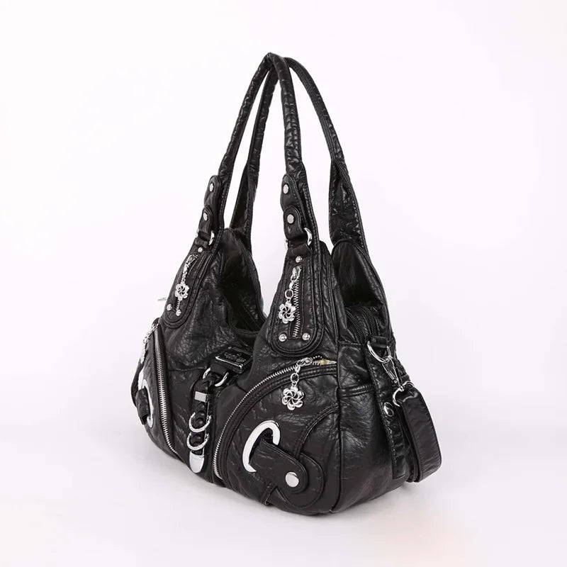 Damen-Handtasche Leopard-Print Großes Fassungsvermögen Schultertasche Top-Handle Vielseitiger Alltagsbegleiter