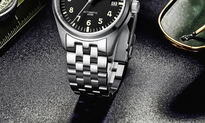 Herren-Taucheruhr mit C3-Leuchtmasse und NH35A-Automatikwerk
