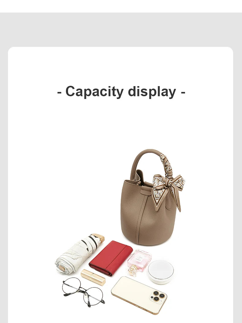Damen Schultertasche Crossbody aus echtem Leder und Mikrofaser