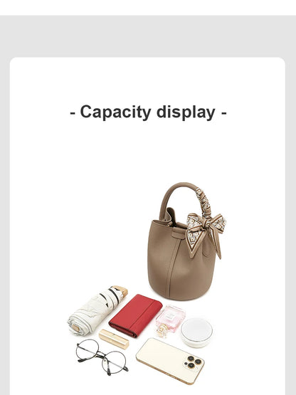 Damen Schultertasche Crossbody aus echtem Leder und Mikrofaser