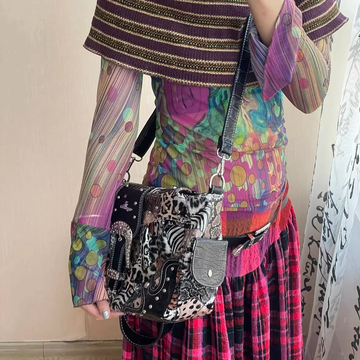 Damen-Handtasche aus Kunstleder Top-Griff mit Mehrfachfächern und Smartphonefach Alltag und Freizeit