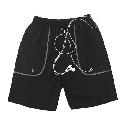 Lässiger Herren-Zweiteiler mit Rundhals und kurzen Ärmeln im sommerlichen Color-Blocking-Design