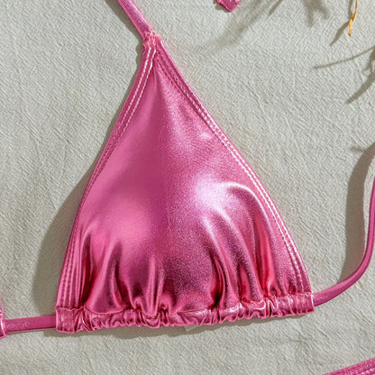 Push-Up-Bikini mit Strasssteinen und passendem Stirnband – ideal für Strand und Pool