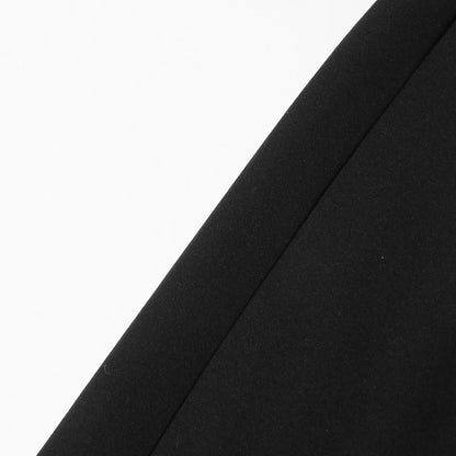 Zweiteiliges Damen-Set mit Reverskragen, langärmligem Patchwork-Blazer und hoch taillierter Hose – lässig und stilvoll
