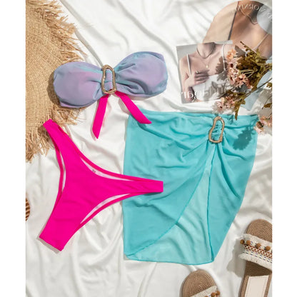 Sexy Push-Up Bikini in Pink – Brasilianischer Stil für Strand und Pool