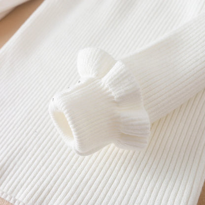Mädchen Pullover 2024 Neue Winter Kinder Kleidung Kinder Tops Warme Strickwaren Kinder Pullover Baby Mädchen Rollkragen Pullover