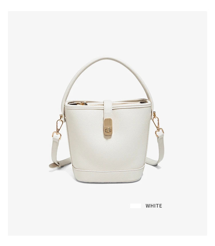 Damen-Schultertasche aus PU-Leder mit Reißverschluss Kompakt und Vielseitig für Alltag und Büro