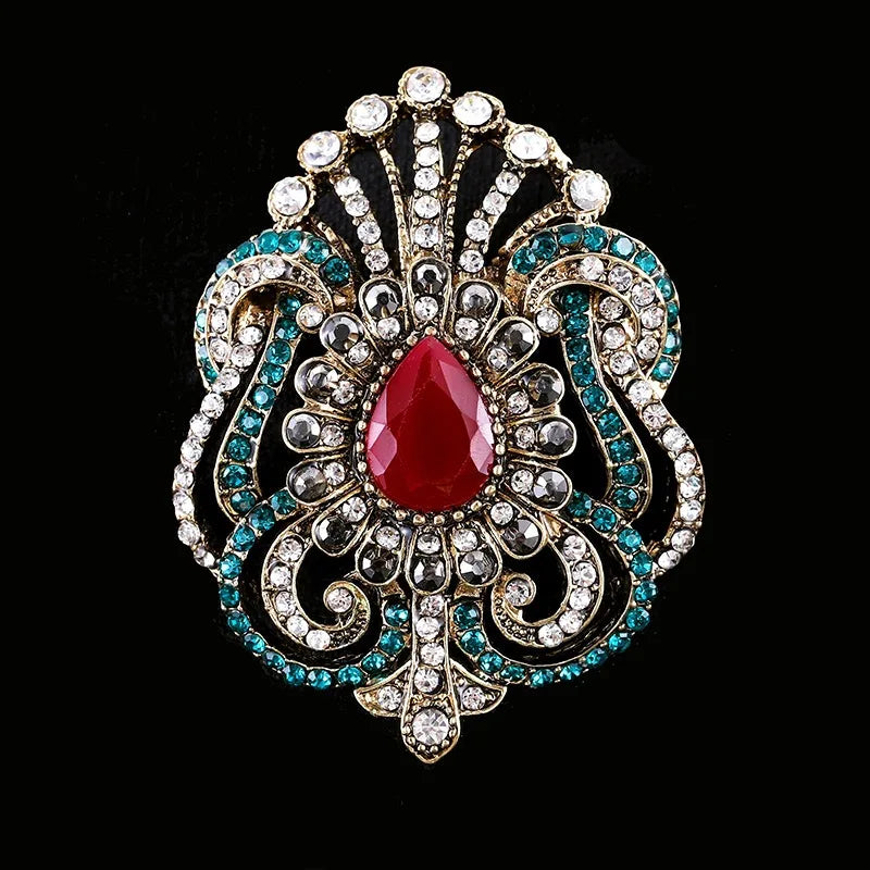 Brosche Metall Barock Vintage Retro Palast Revers Pin Unisex Party
