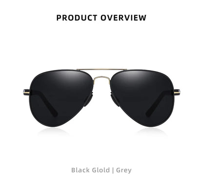 Sonnenbrille Pilot Edelstahl polarisiert Spiegel UV400 Herren B