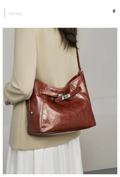 Damen Hobo Tasche Aus PU Leder Mit Großer Kapazität