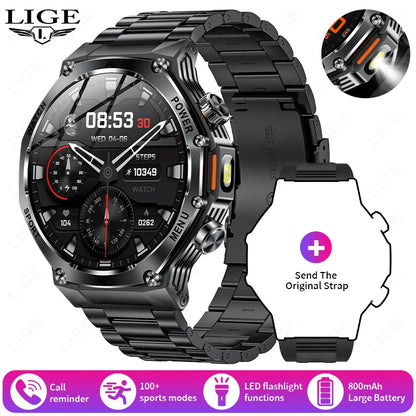 Herren Smartwatch mit 1,8 Zoll HD Display und 100 Sportmodi
