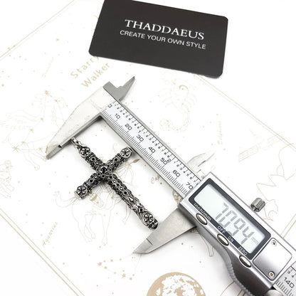 Damen-Charm-Anhänger Kreuz und Krone majestätisch II aus Sterlingsilber