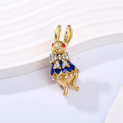 Brosche Hase Kristall Strass Luxus Kleidung Mantel Glänzend Damen