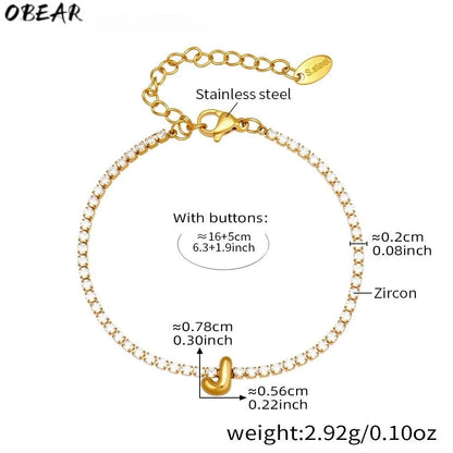 Damen-Armband mit Initialen-Buchstabe