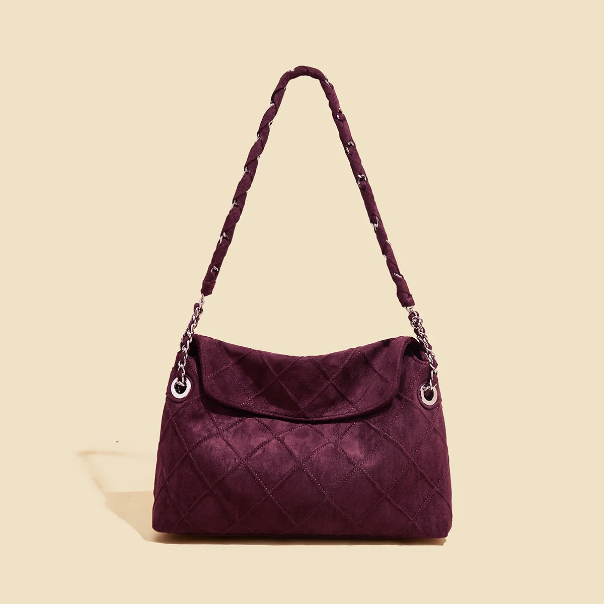 Damen Schultertasche mit großem Fassungsvermögen im Retro-Look