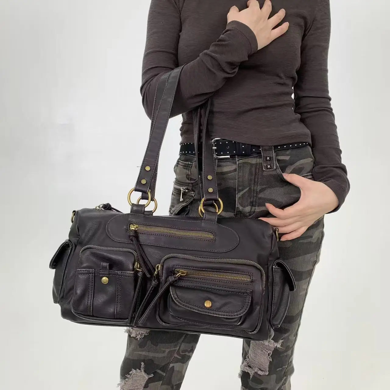 Damen-Umhängetasche Klassischer Stil Mit Quaste Und Viel Stauraum Für Alltag Und Freizeit