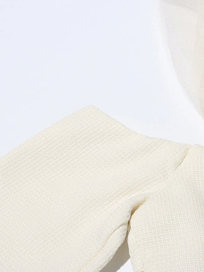 Eleganter Damen-Blazer mit Diamant-Patchwork, Notch-Kragen und langen Ärmeln – stilvoll und vielseitig.