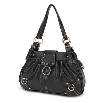 Damen-Schultertasche aus PU mit Reißverschluss Großes Fassungsvermögen und Innenfächern für Alltag