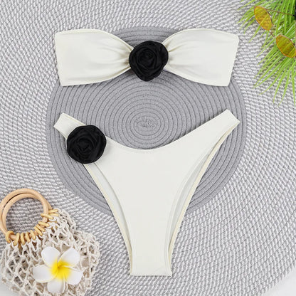 Dreiteiliges Damen-Bikini-Set im brasilianischen Stil – ideal für Strand und Pool