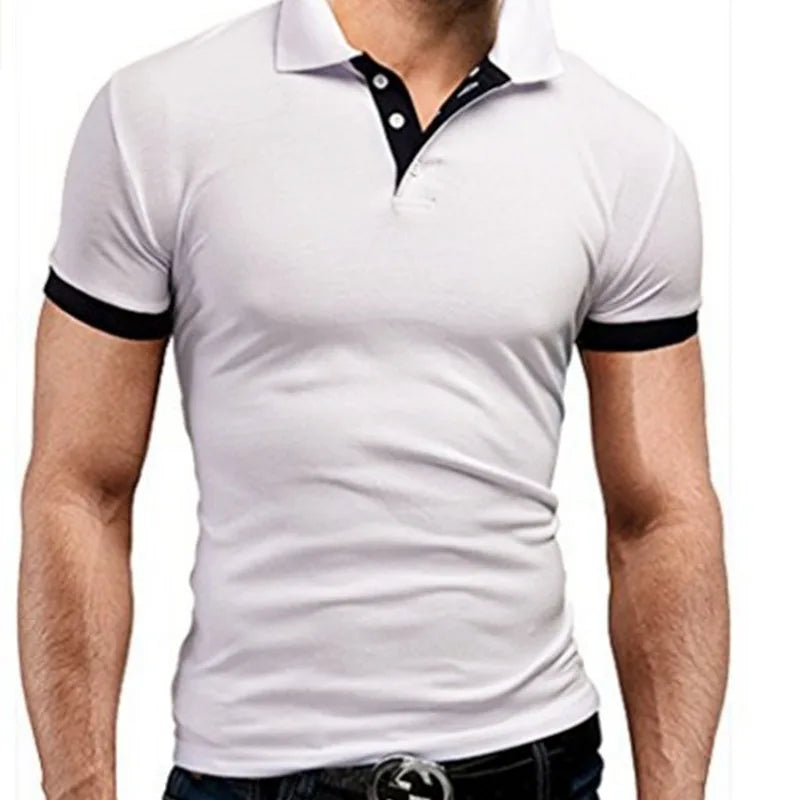 Klassisches Herren-Poloshirt mit amerikanischem Revers, Knopfleiste und langen Ärmeln – ideal für den Herbst