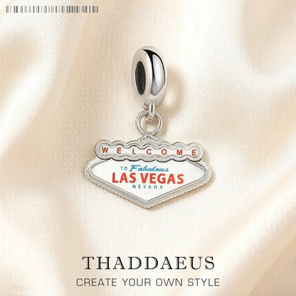 Damen-Charm-Anhänger Las Vegas Nevada Reise DIY aus Sterlingsilber