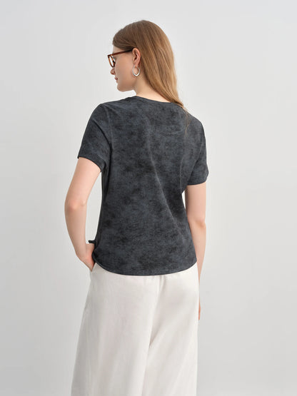 Langärmliges Baumwollshirt mit einzigartigem Stickdesign und Hohldetails in Pink – lockeres, vielseitiges Fashion-Top für den Sommer.