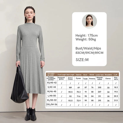 Elegantes Damen Strickkleid Mit Lockerem Schnitt Für Herbst