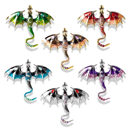 Brosche Drache Emaille Tier Casual Schnalle Party Corsage Unisex
