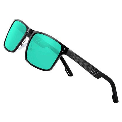 Sonnenbrille Al-Mg quadratisch polarisiert Spiegel Sport Herren Damen