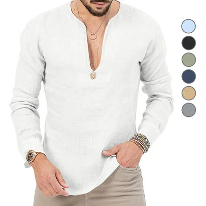 Schweres Herren-Übergrößen-Waffel-T-Shirt mit Farbblock und kurzen Ärmeln