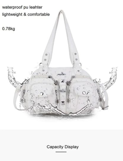 Damen-Handtasche Vintage Satchel Top-Handle aus PU-Leder Mit Innenfach und Ideale Geschenkidee