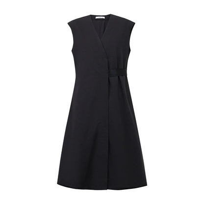 Elegantes Damen Sommerkleid Mit V-Ausschnitt Für Büro Und Freizeit