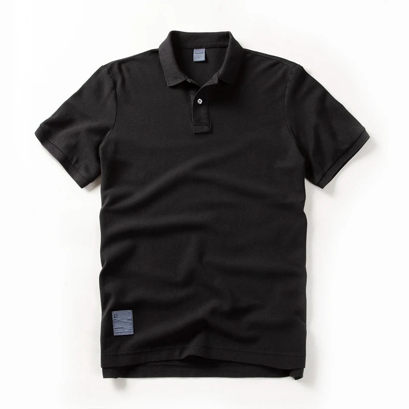 Polo-Shirt Neue Sommer Revers Elastizität T-shirt Einfarbig Mode Kurzarm Business Casual Männer Kleidung M-3XL BP13200